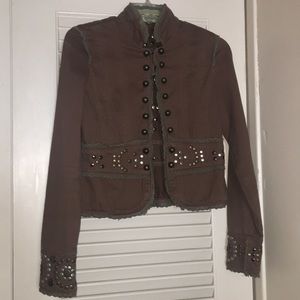 Brown Studded Jacket